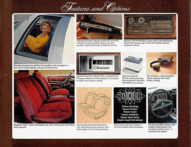 1977 Chrysler Cordoba Brochure Page 9